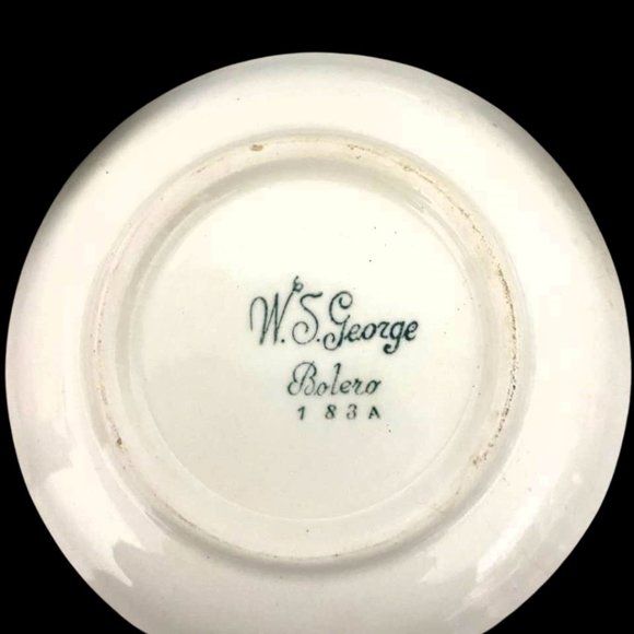 Vintage Antique WS George Bolero Fiesta Floral Saucers - Set of 5 - Picture 4 of 6